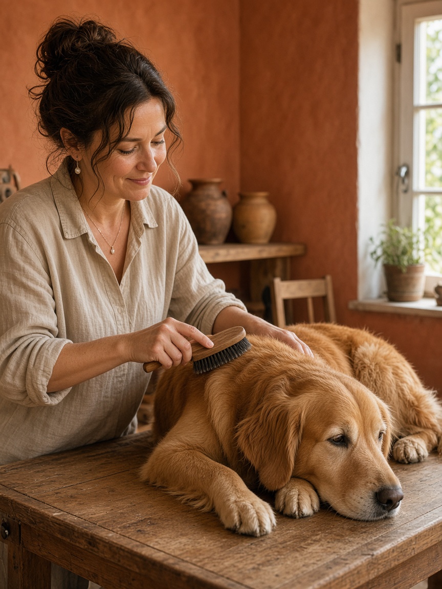 Fellpflege eines Hundes bei PettJoyHub in Reisenberg